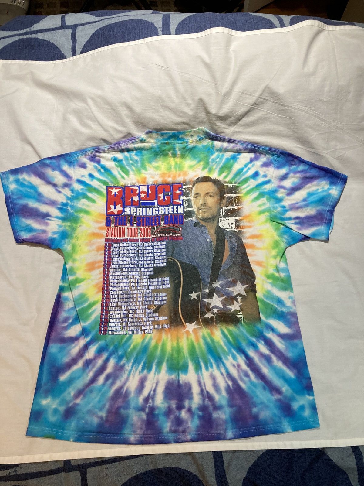 Delta Bruce Springsteen 2003 Tie Dye Concert T-shirt, Men’s XL Size US XL / EU 56 / 4 - 4 Thumbnail
