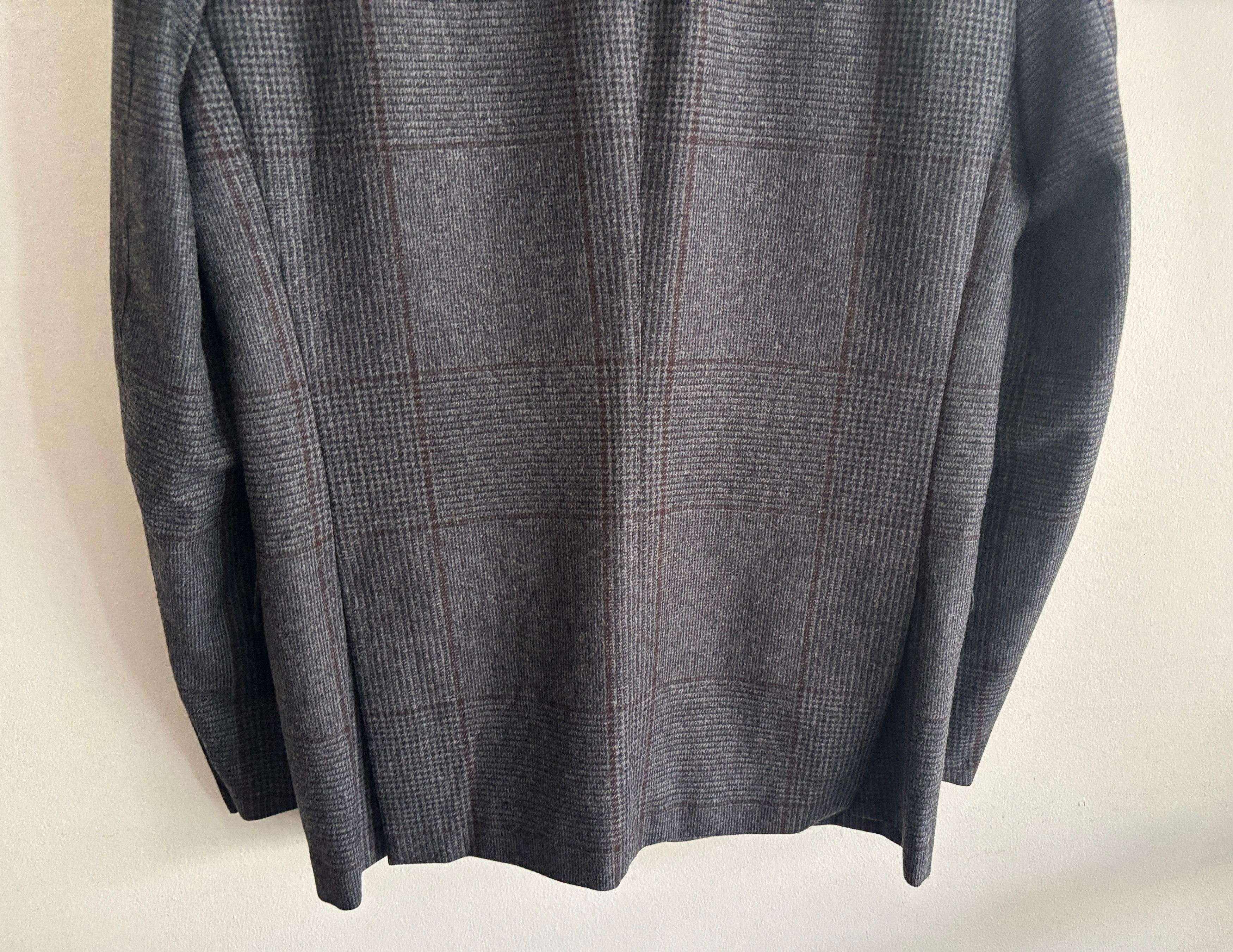 Eidos Napoli $1800 3 roll 2 Unlined Prince of Wales Check Sport Coat Size 42R - 17 Thumbnail