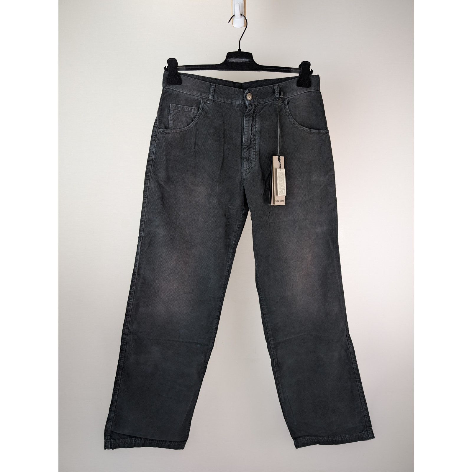 Palm Angels o1rshd1 Monogram Corduroy Denim Pants in Vintage Black Size US 32 / EU 48 - 2 Thumbnail