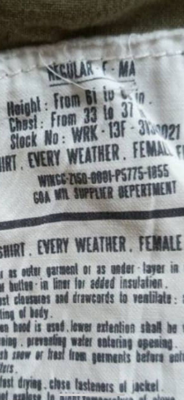 GOA Vintage Military GOA Women’s Field (Fits Small / Slim Men) Size XL / US 12-14 / IT 48-50 - 8 Thumbnail