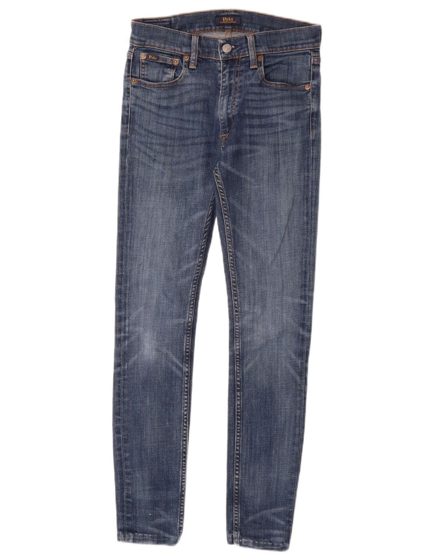 Polo Ralph Lauren Womens Skinny Jeans W26 L29 Blue Cotton Size 26" / US 2 / IT 38 - 1 Thumbnail