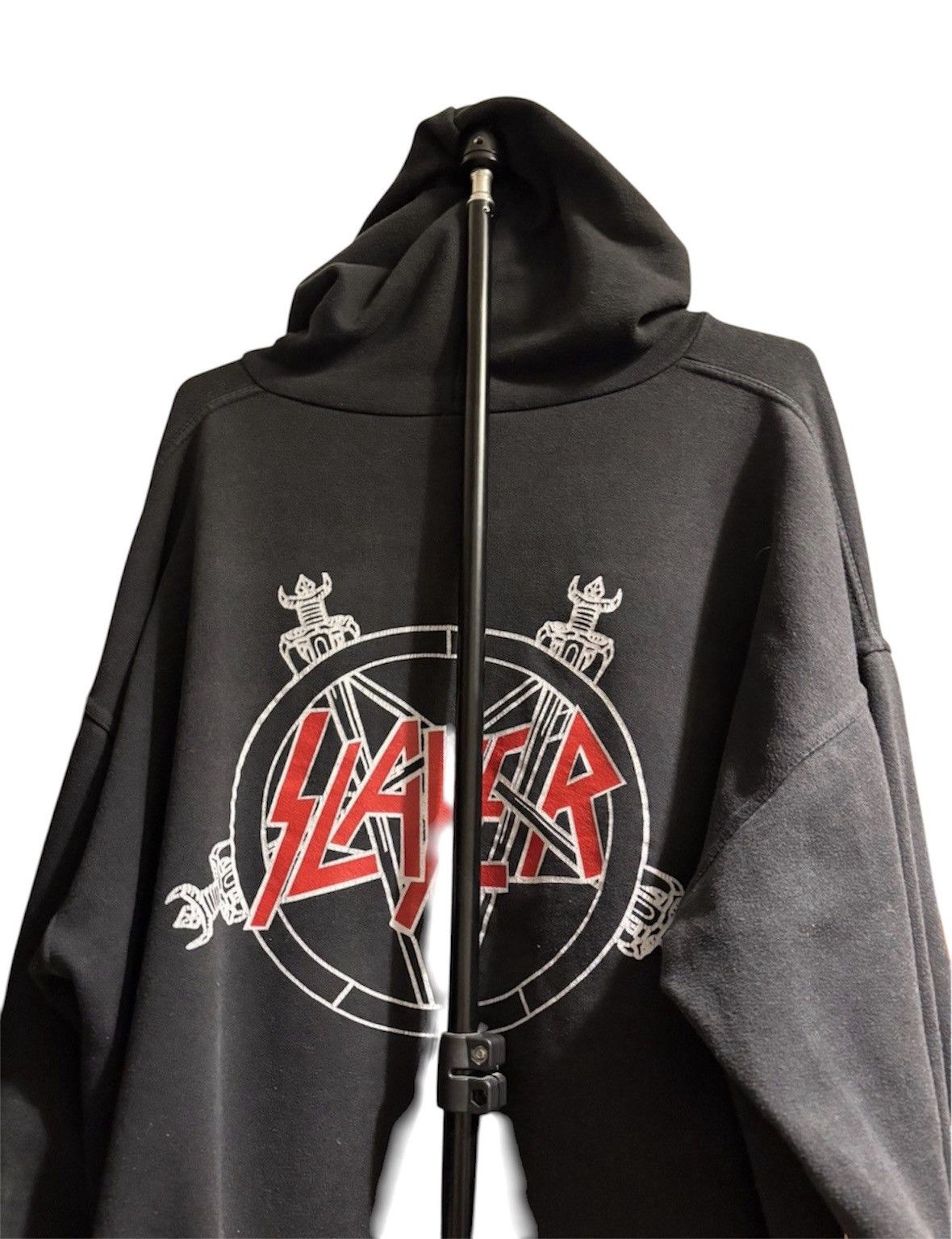 Band Tees RARE slaytanic wehrmacht 1990 slayer promo hoodie Size US XL / EU 56 / 4 - 4 Thumbnail