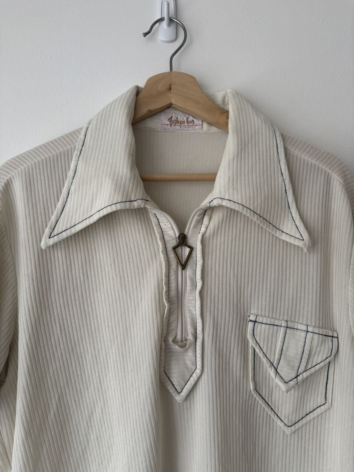 Vintage 1970s Vintage Zip Polo Size US L / EU 52-54 / 3 - 2 Thumbnail