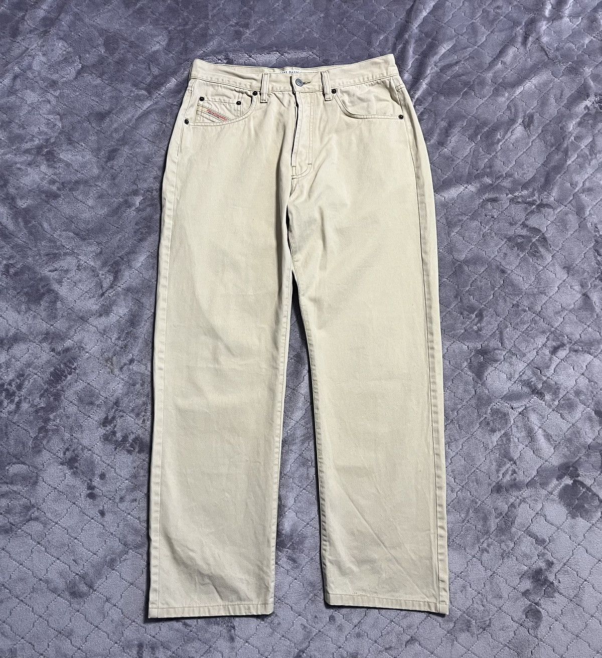 Diesel × Vintage 💥Vintage y2k Diesel Beige Pants Size US 33 - 1 Thumbnail