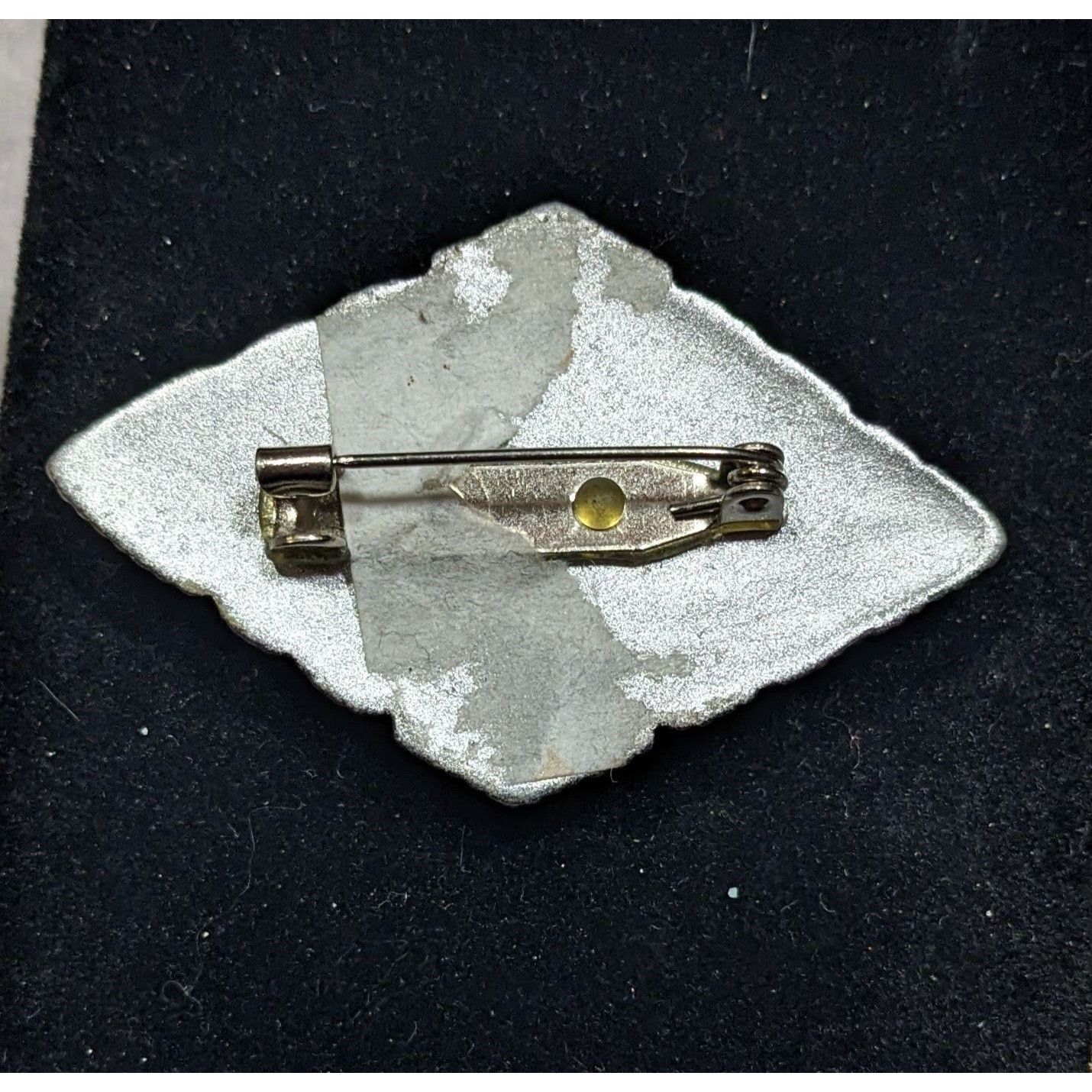 Other Vintage Art Deco Style Silver Tone And Black Brooch Size ONE SIZE - 4 Thumbnail
