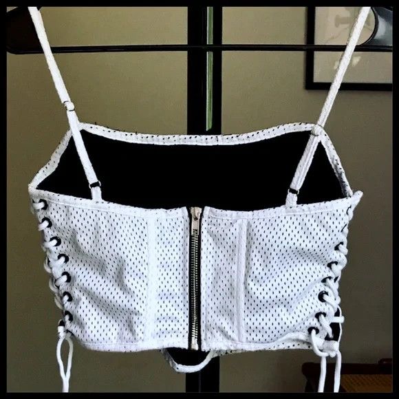 Current Mood Current Mood Lace Up Mesh Bustier Corset Crop Top Dollskill Size M / US 6-8 / IT 42-44 - 4 Thumbnail