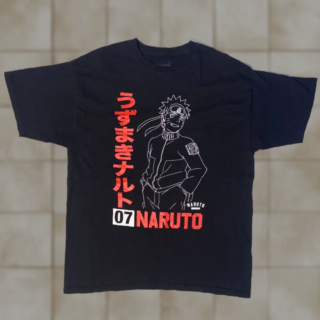 Vintage Naruto Shippuden Collection Black Tshirt XL - Naruto Shippuden Logo Crew Neck Short Sleeve Men Regular Cotton T-Shirt Size US XL / EU 56 / 4 - 1 Thumbnail