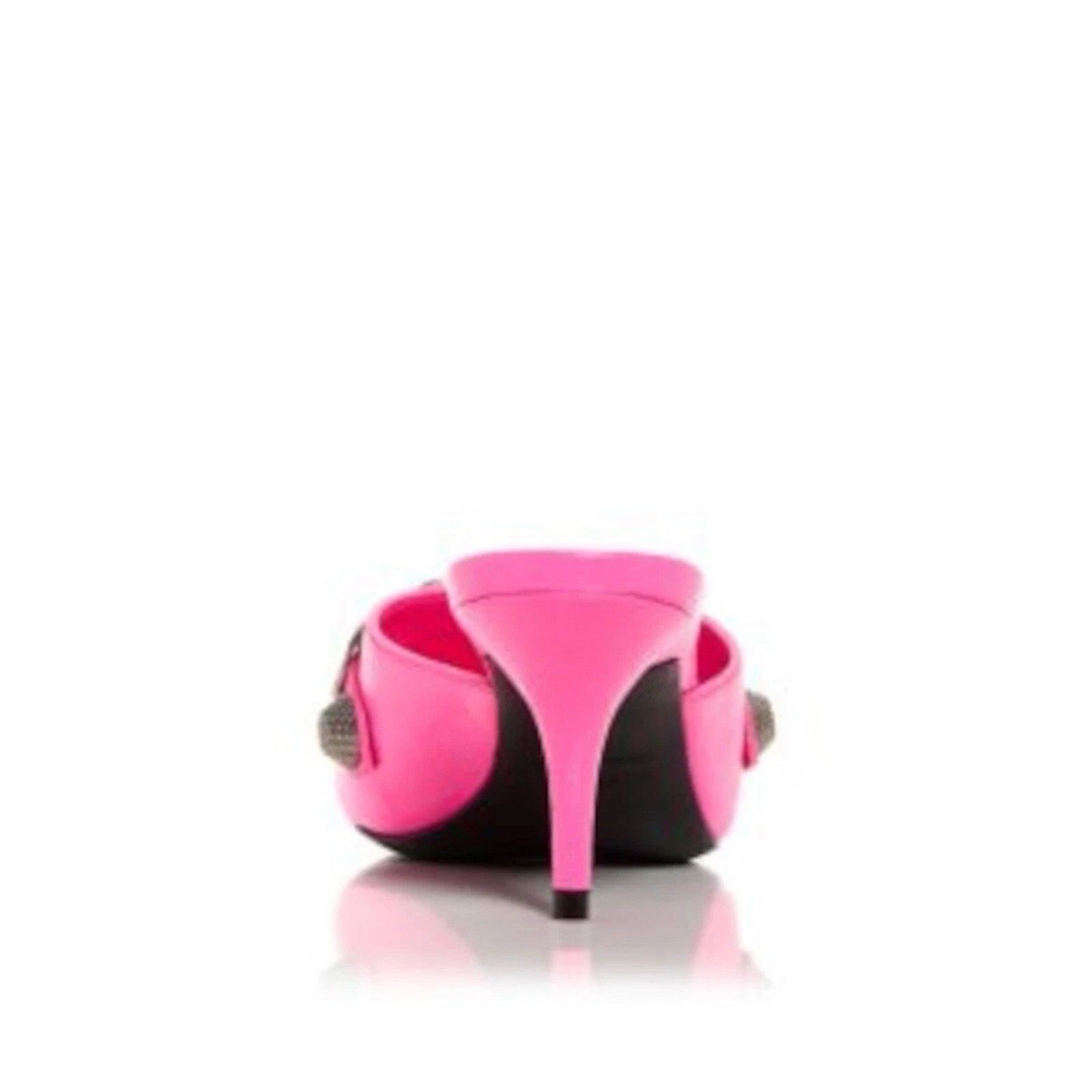 Balenciaga Pink Engraved Cagole Slip On Leather Heeled Mules Shoes 37 Size US 7 / IT 37 - 7 Thumbnail