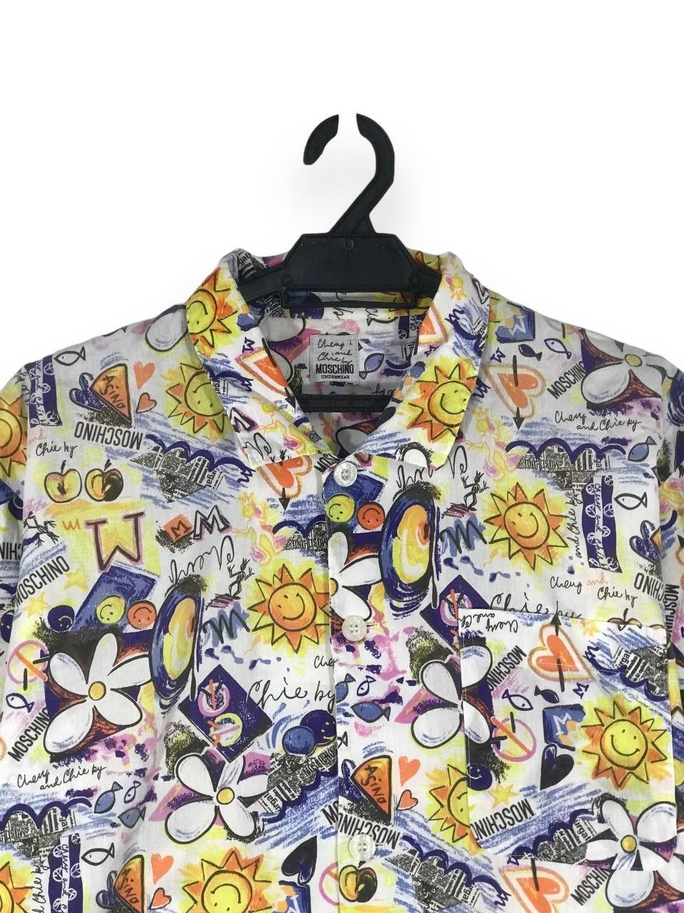 Moschino Open collar Fullprint sun flowers fish stars Size US L / EU 52-54 / 3 - 2 Thumbnail