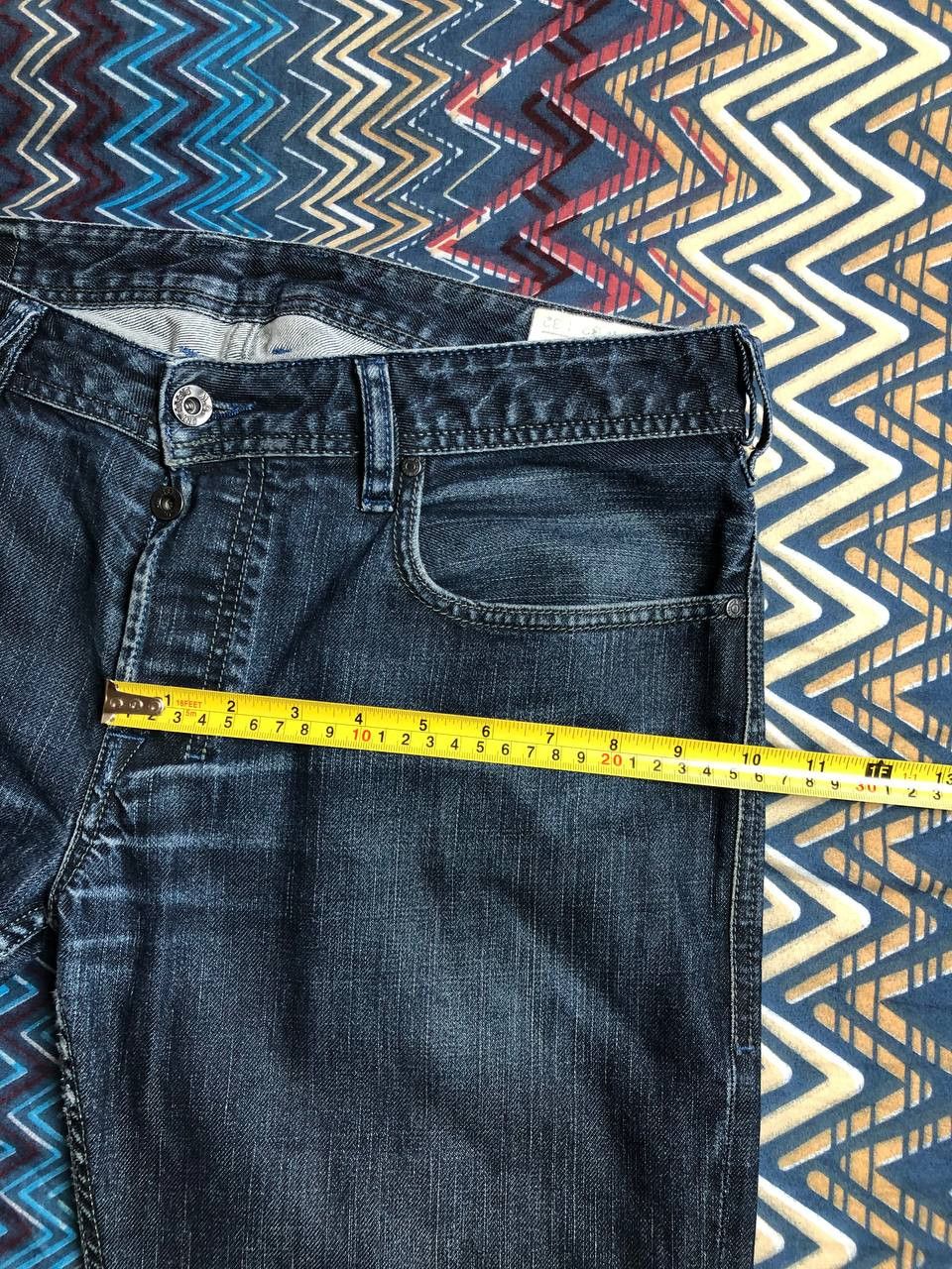 Japanese Brand Crazy Crash Dirty Baggy Faded Jean Japan Avant Garde Style Size US 32 / EU 48 - 2 Thumbnail