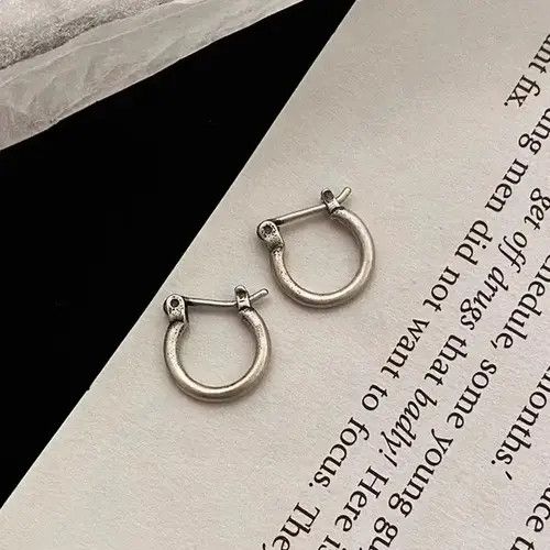 JAEE 100%925 silver retro punk earrings Size ONE SIZE - 3 Thumbnail
