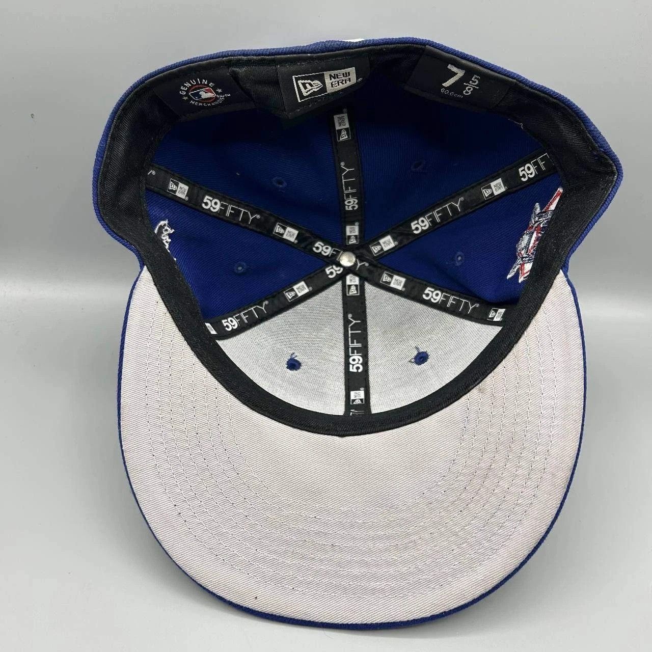 New Era Los Angeles LA Dodgers Hat Men 7 5/8 Blue MLB Fitted Cap Size ONE SIZE - 2 Thumbnail