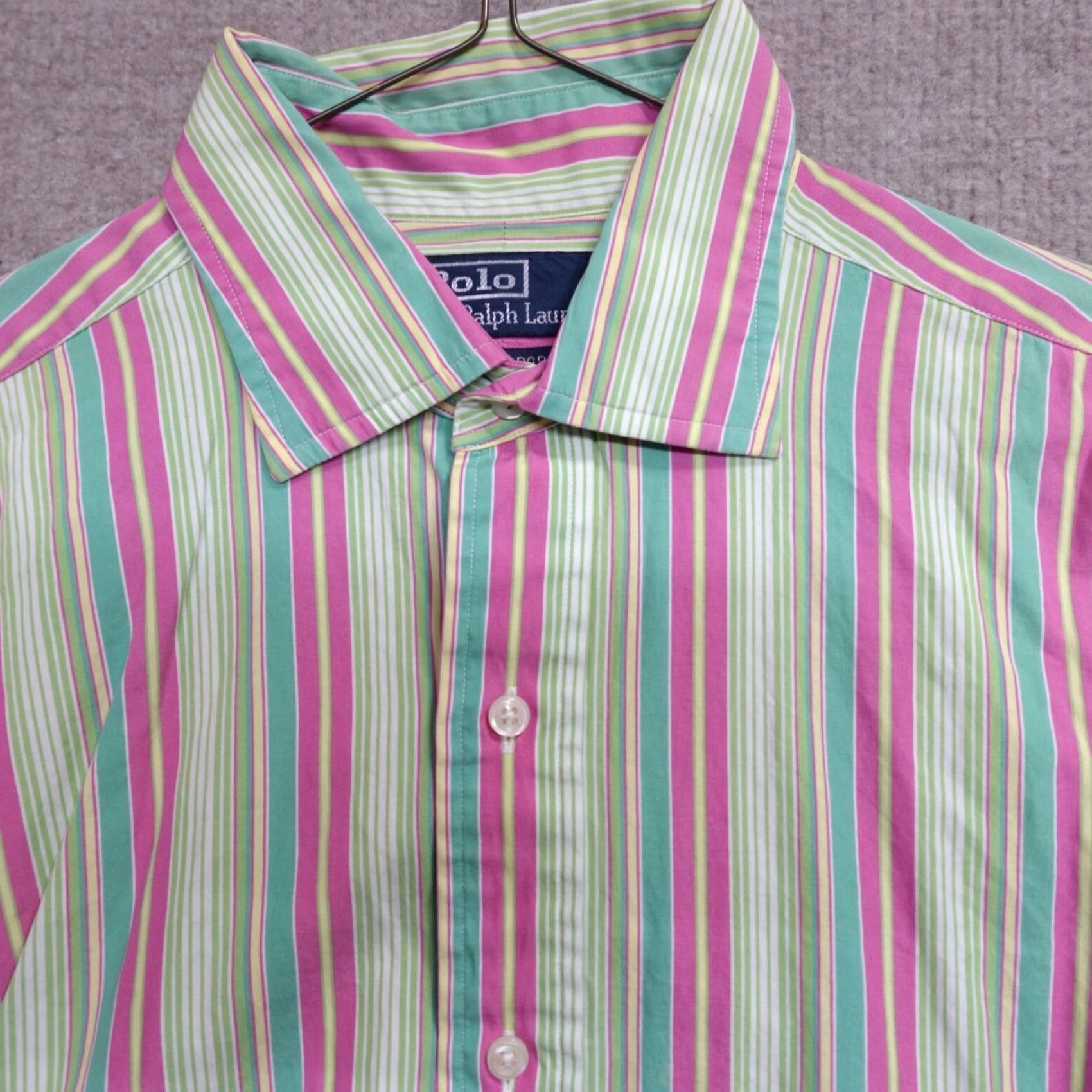 Polo Ralph Lauren Polo Ralph Lauren Shirt Medium Green Striped Polo Ralph Lauren Shirt M Green Striped Button-Up Long Sleeve Cotton Adult Mens Size US M / EU 48-50 / 2 - 2 Thumbnail