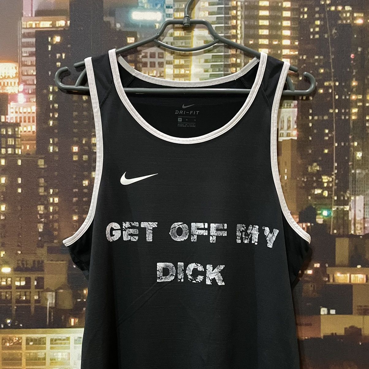 Nike BLACK HUMOR NIKE TEE Y2K GET OFF MY D1CK FUNNY PORN XXX Size US M / EU 48-50 / 2 - 3 Thumbnail