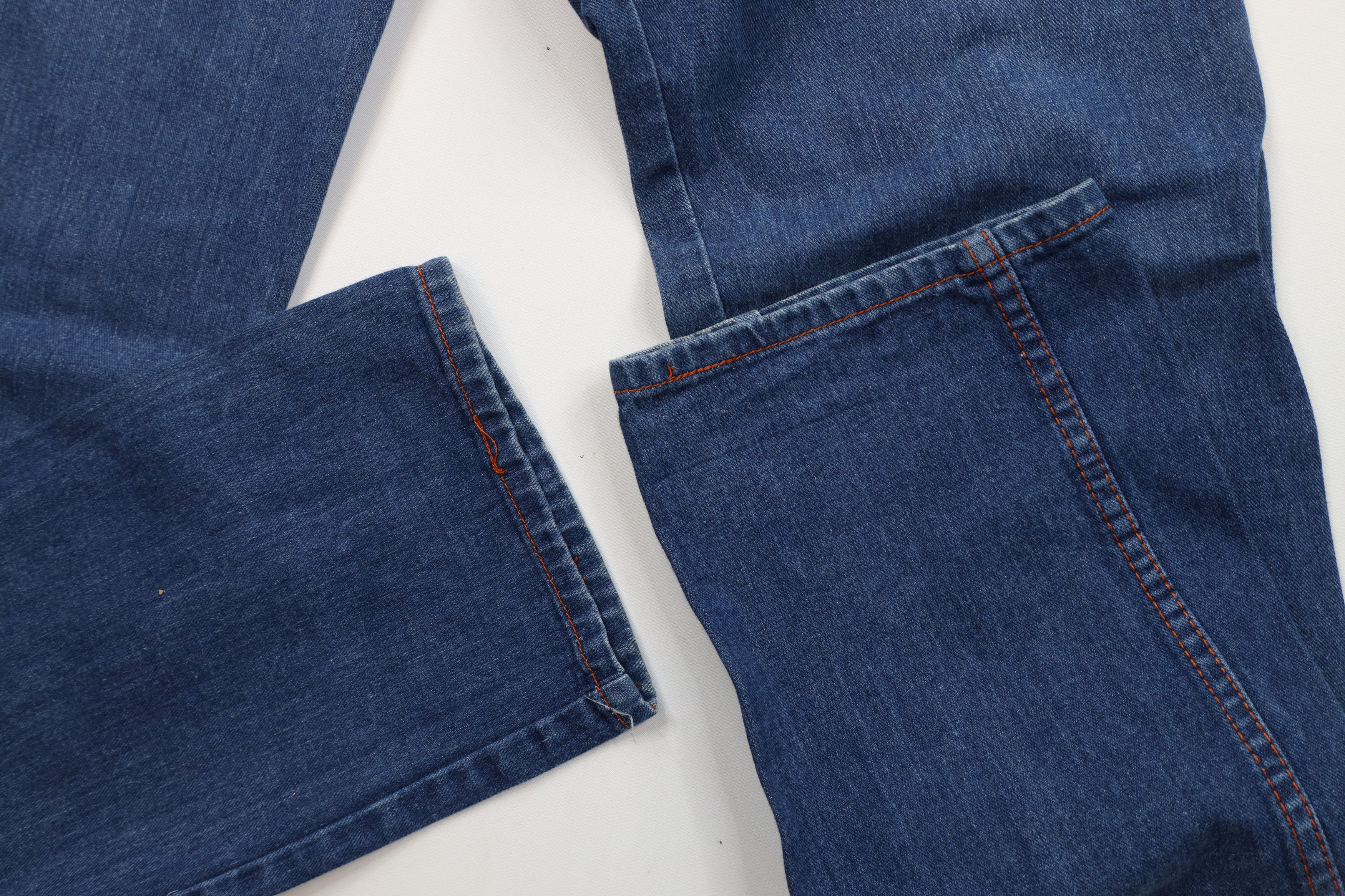 Vintage Vintage 70s Streetwear Pleated Straight Leg Denim Jeans Blue Size 30" / US 8 / IT 44 - 5 Thumbnail