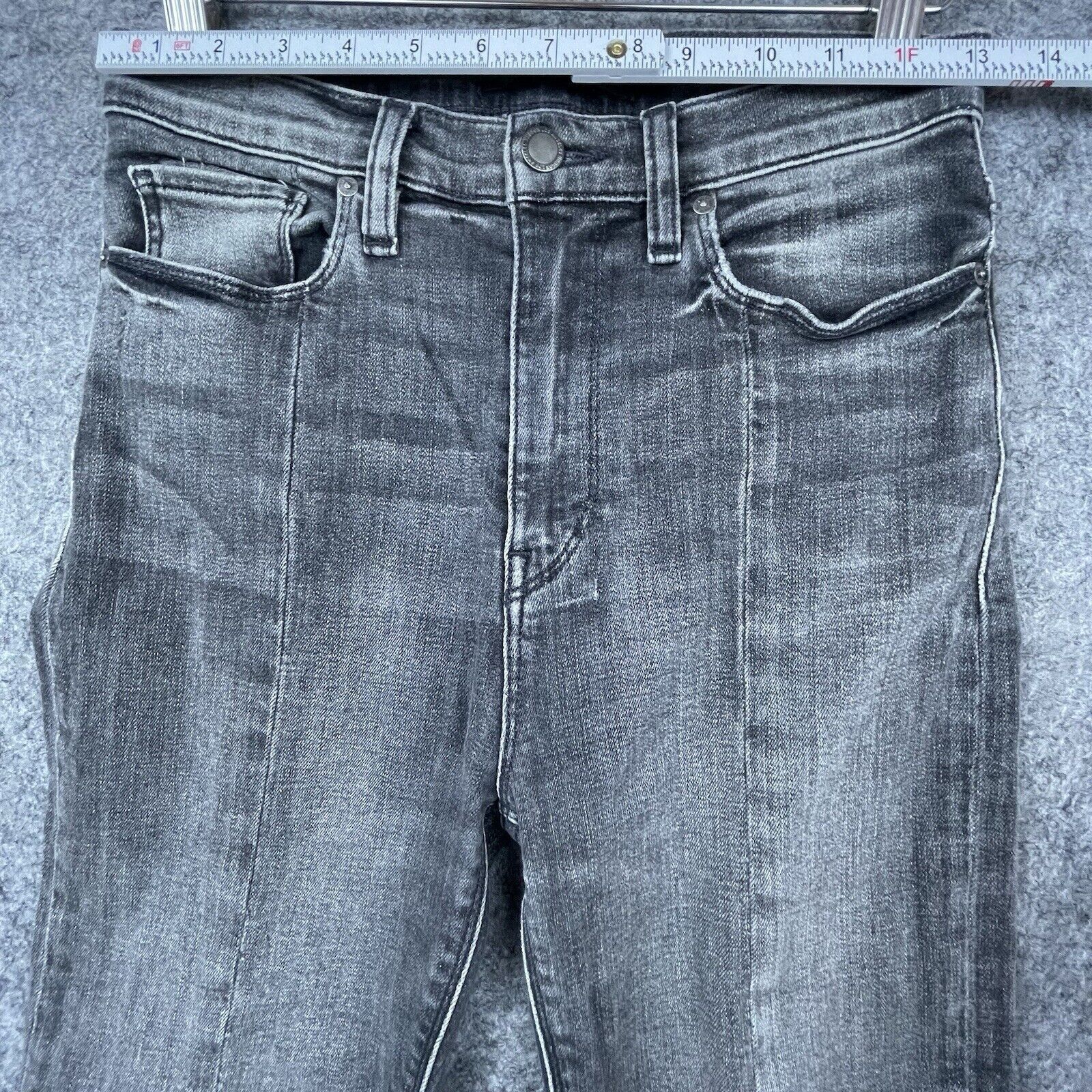 Hudson Hudson Jeans Womens 27 Grey Holly Flare Slit Ankle Rocker Size 27" / US 4 / IT 40 - 8 Thumbnail