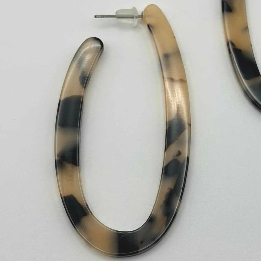 Other Brown & Cream Oval Earrings Size ONE SIZE - 3 Thumbnail