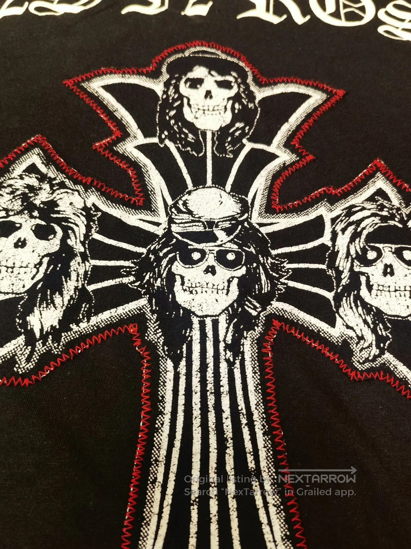 Chrome Hearts Chrome Hearts Guns N Roses Black Cross Skull Tee. Size US M / EU 48-50 / 2 - 2 Thumbnail