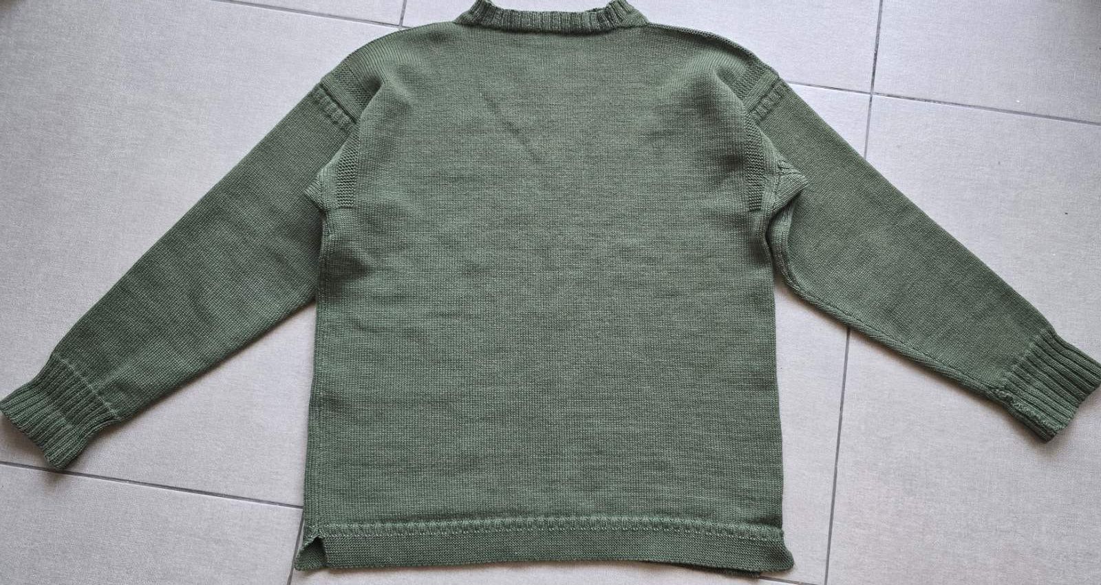 Le Tricoteur Guernsey VTG by LE TRICOTEUR Traditional Guernsey Sweater Green Wool Size US M / EU 48-50 / 2 - 7 Thumbnail