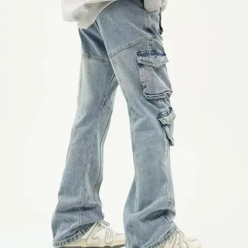 Japanese Brand × Jean Vintage washed loose micro-flared jeans Size US 32 / EU 48 - 4 Thumbnail