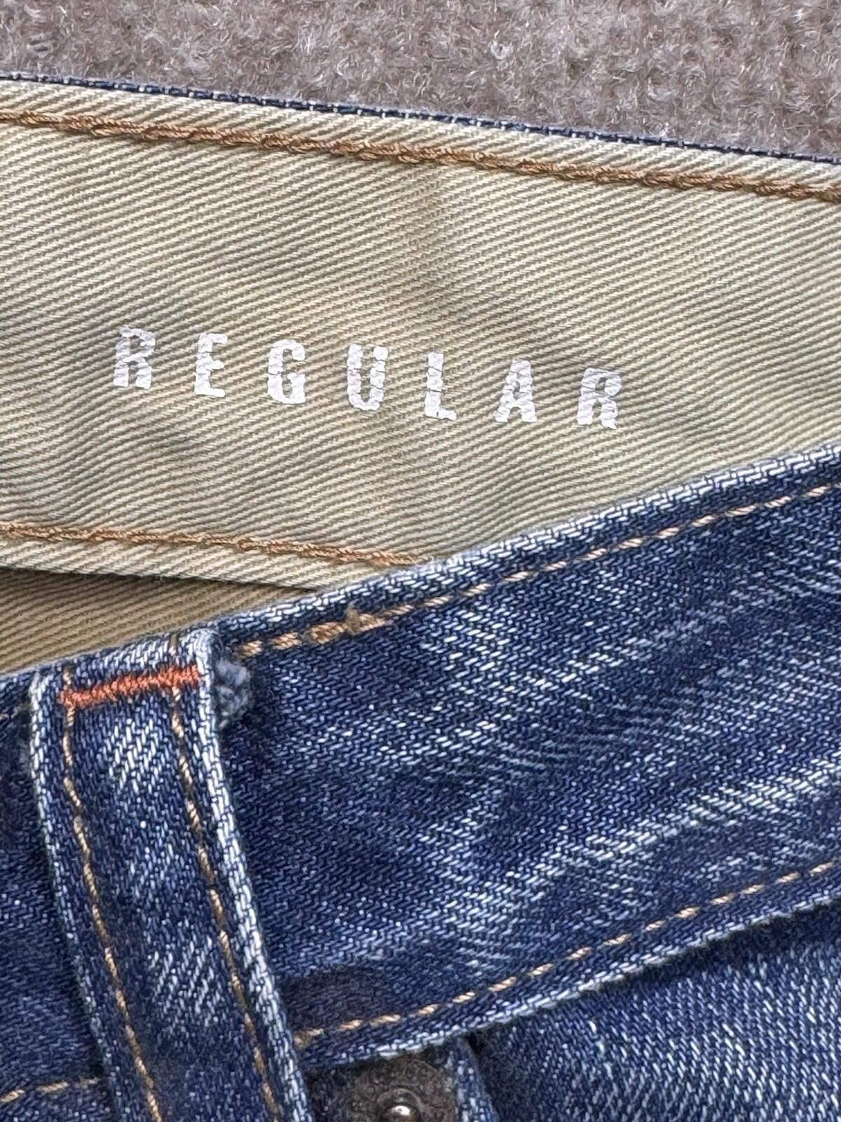 French Connection FCUK Jeans Wide Leg Mens 28 French Conn Blue Button Fly 751 Size US 28 / EU 44 - 7 Thumbnail