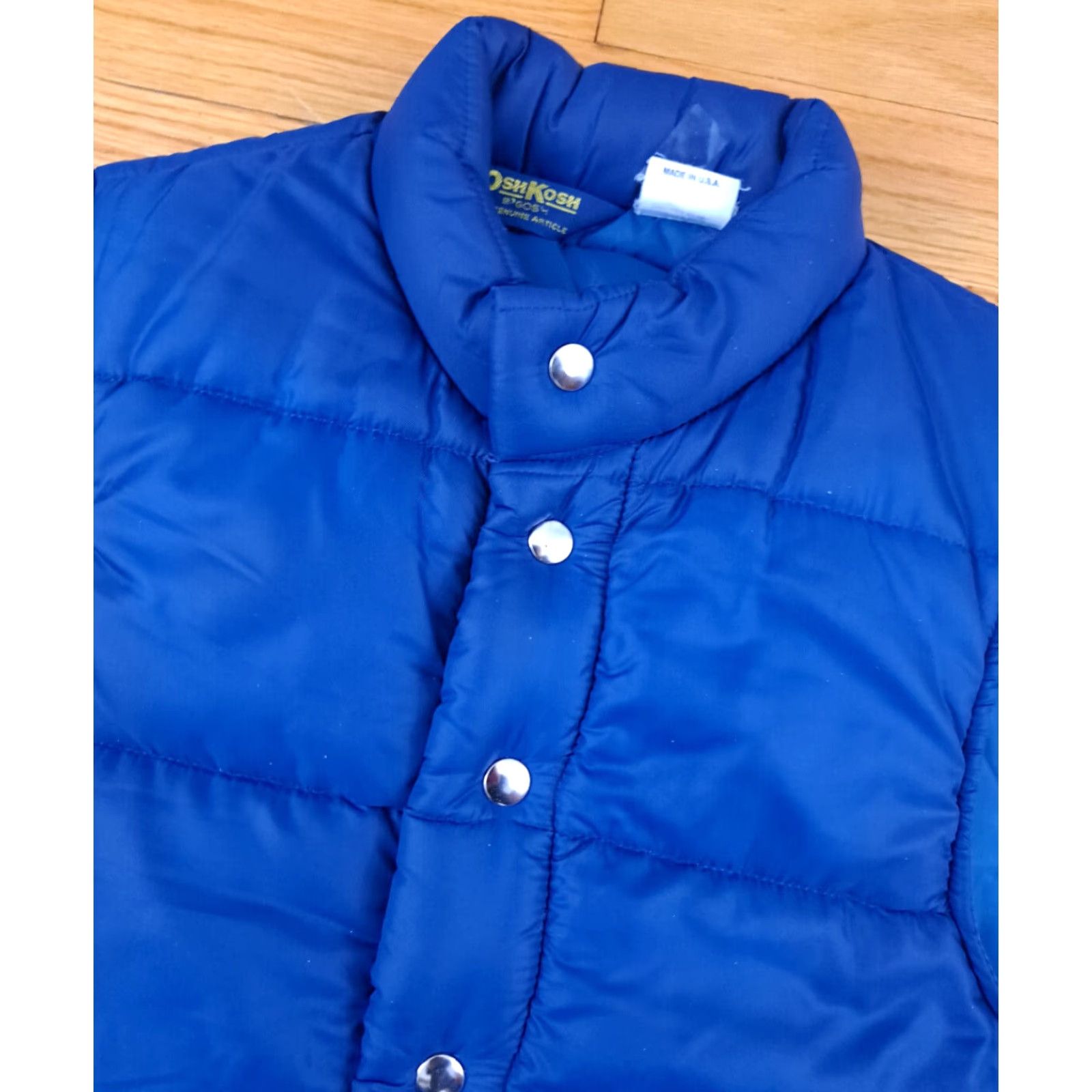 Vintage VINTAGE Oshkosh Vest Full Metal Button-Down Outdoor Nylon Blue M USA Made Bomber Style Size US M / EU 48-50 / 2 - 3 Thumbnail