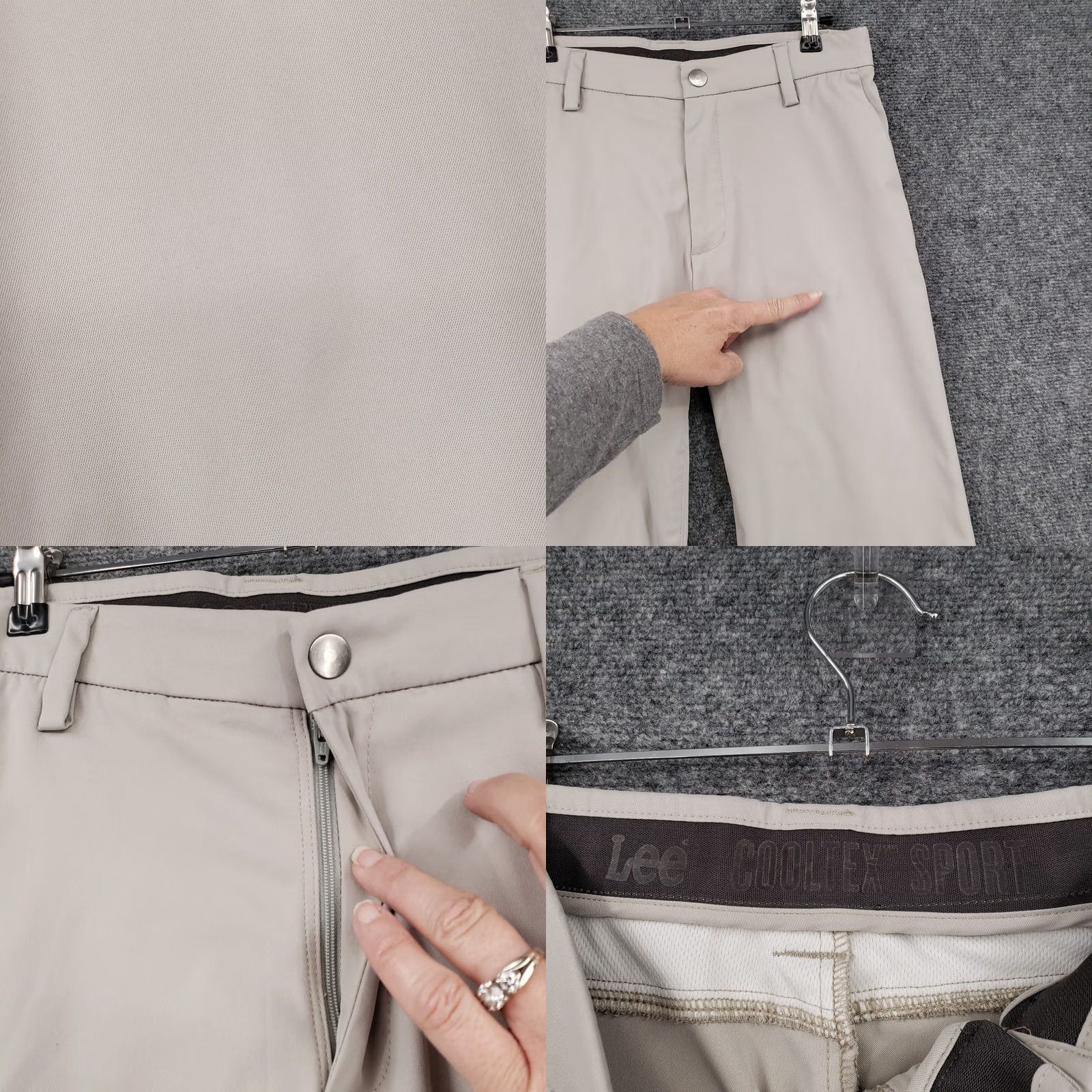 Lee Lee Mens Pants 30x30 Beige Golf Performance Stretch Straight Leg Size US 30 / EU 46 - 8 Thumbnail