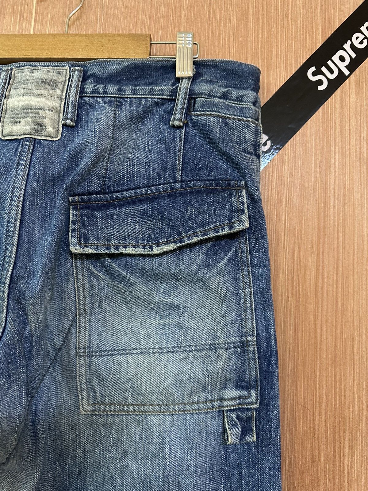 Big John Vintage Big John Double Knee Distressed Denim Size US 34 / EU 50 - 4 Thumbnail