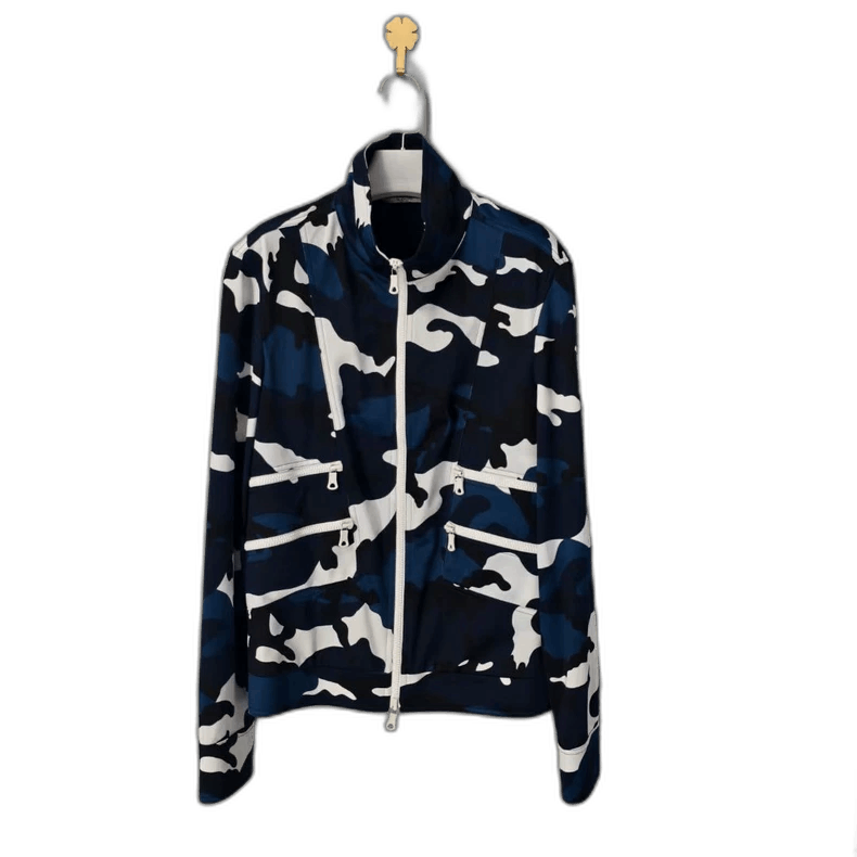 Valentino Valentino Blue Camouflage Jacket-yf Size US M / EU 48-50 / 2 - 1 Thumbnail