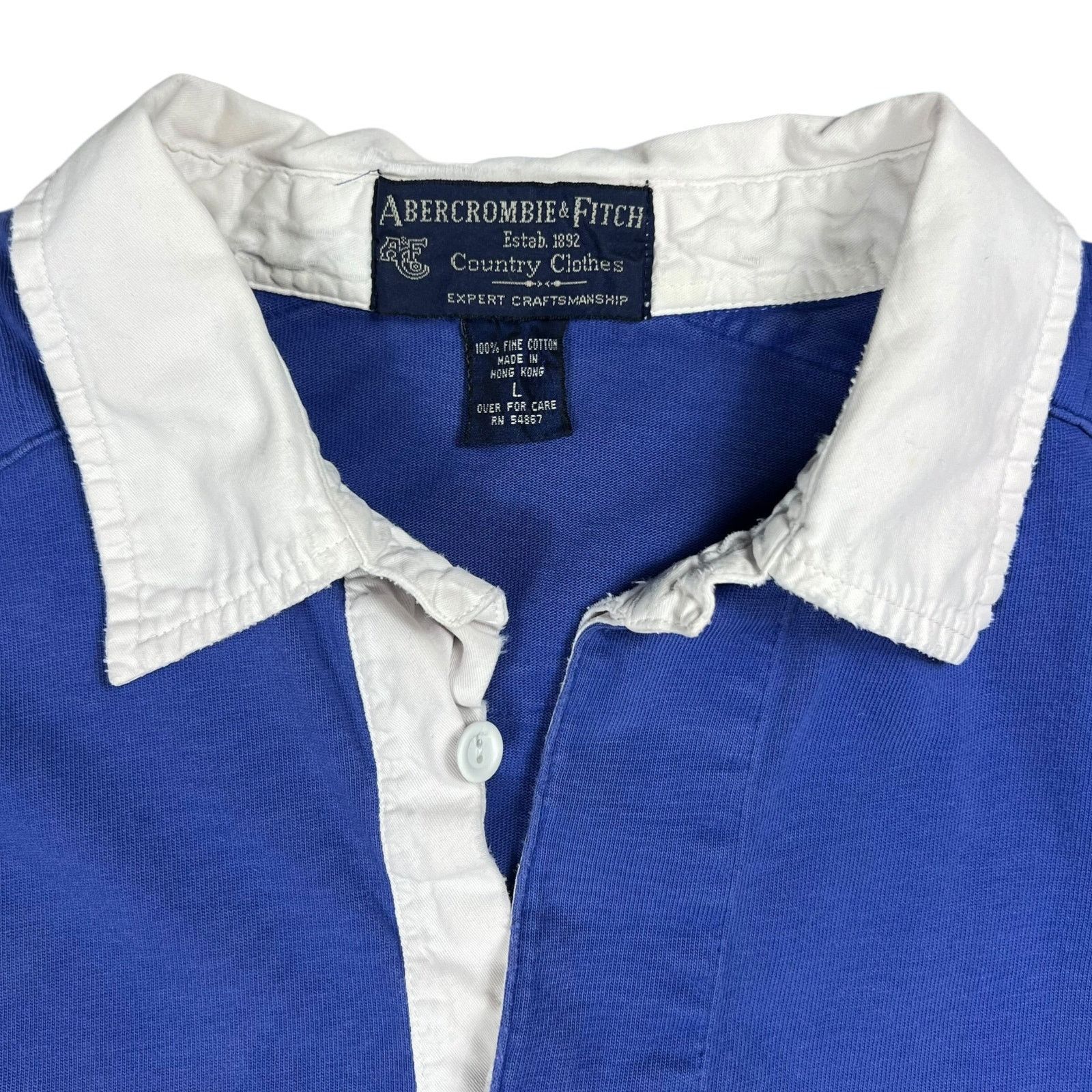 Abercrombie & Fitch × Vintage 90s Abercrombie Fitch Trekking Club faded long sleeve rugby Size US L / EU 52-54 / 3 - 6 Thumbnail