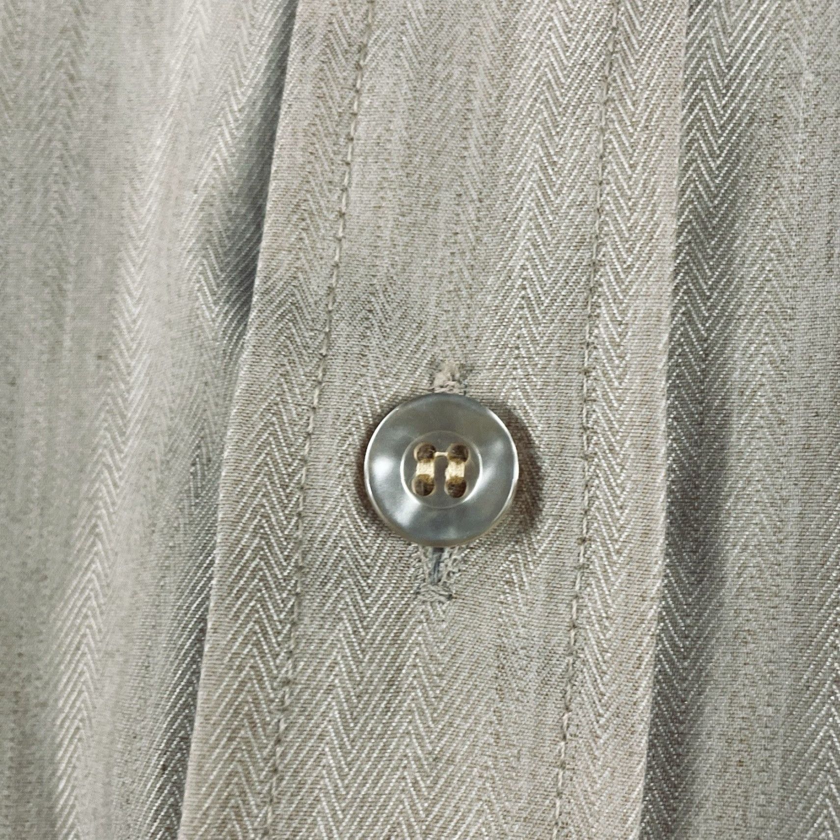 Sears VINTAGE Sears Shirt Mens 16.5 Button Down Perma-Prest Herringbone Weave 70s T729 Size US XL / EU 56 / 4 - 4 Thumbnail
