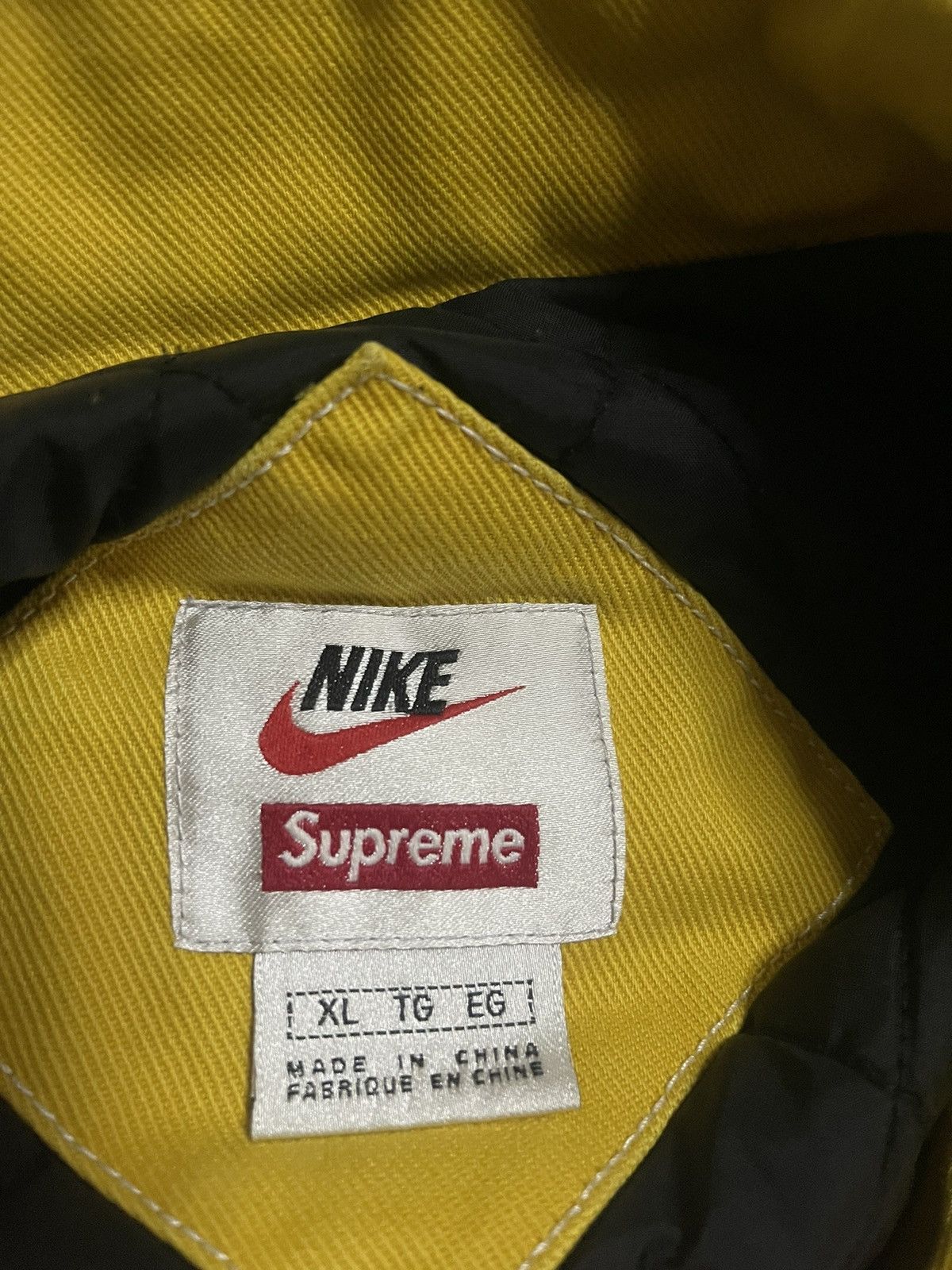 Nike × Supreme Supreme nike double zip Quilted Work jacket mustard Size US XL / EU 56 / 4 - 3 Thumbnail