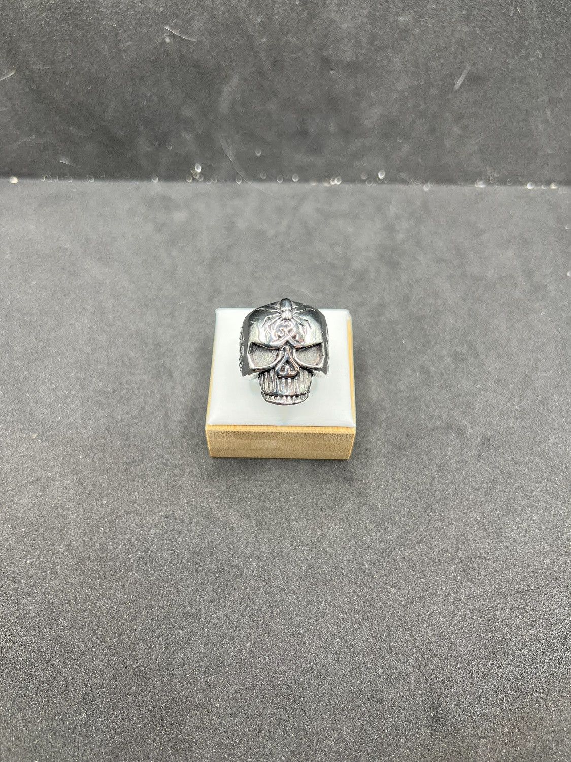 Jewelry Skull Face Stainless Steel Ring - Size 7.5 Size ONE SIZE - 1 Thumbnail