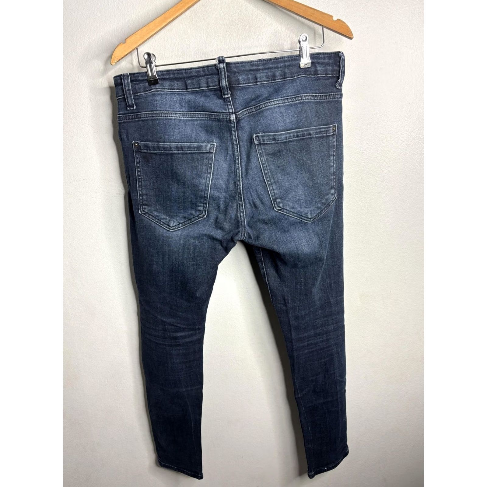 Dsquared2 DSQUARED2 Jeans Mens 50 Slim Blue Black Mr Jeans Mod 1986 Distressed Italy Size US 34 / EU 50 - 5 Thumbnail
