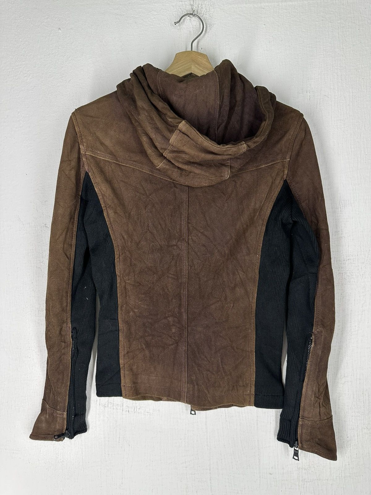 Buffalo Bobs Zipper Hoodie Leather Jacket