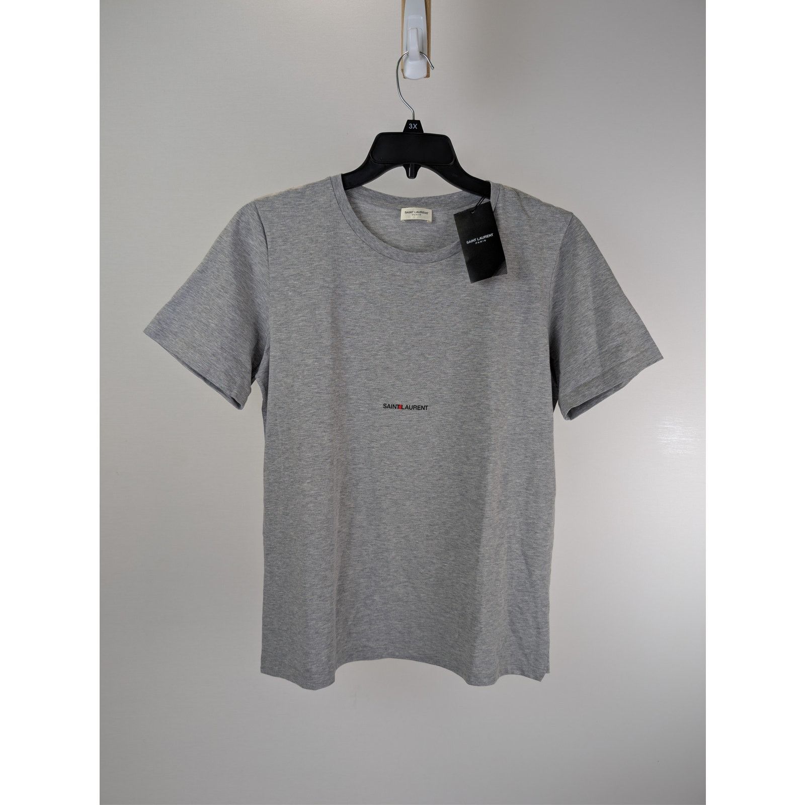 Saint Laurent Paris o1rshd1 Jersey Imprime Saint Laurent T-Shirt in Grey Size US M / EU 48-50 / 2 - 1 Thumbnail