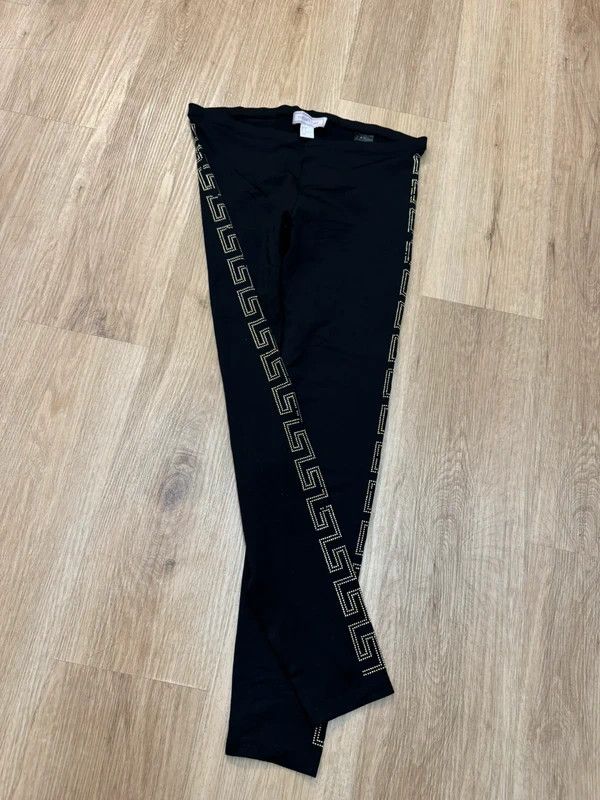 H&M × Versace Versace x H&M leggings crystals black gold size 38 M Size 30" / US 8 / IT 44 - 3 Thumbnail