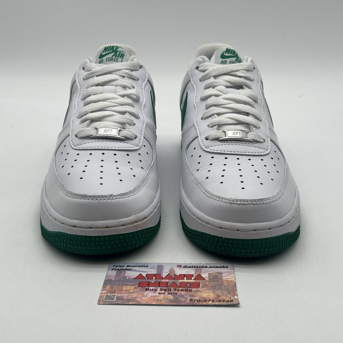 Nike Air Force 1 white malachite Size US 8.5 / EU 41-42 - 2 Thumbnail