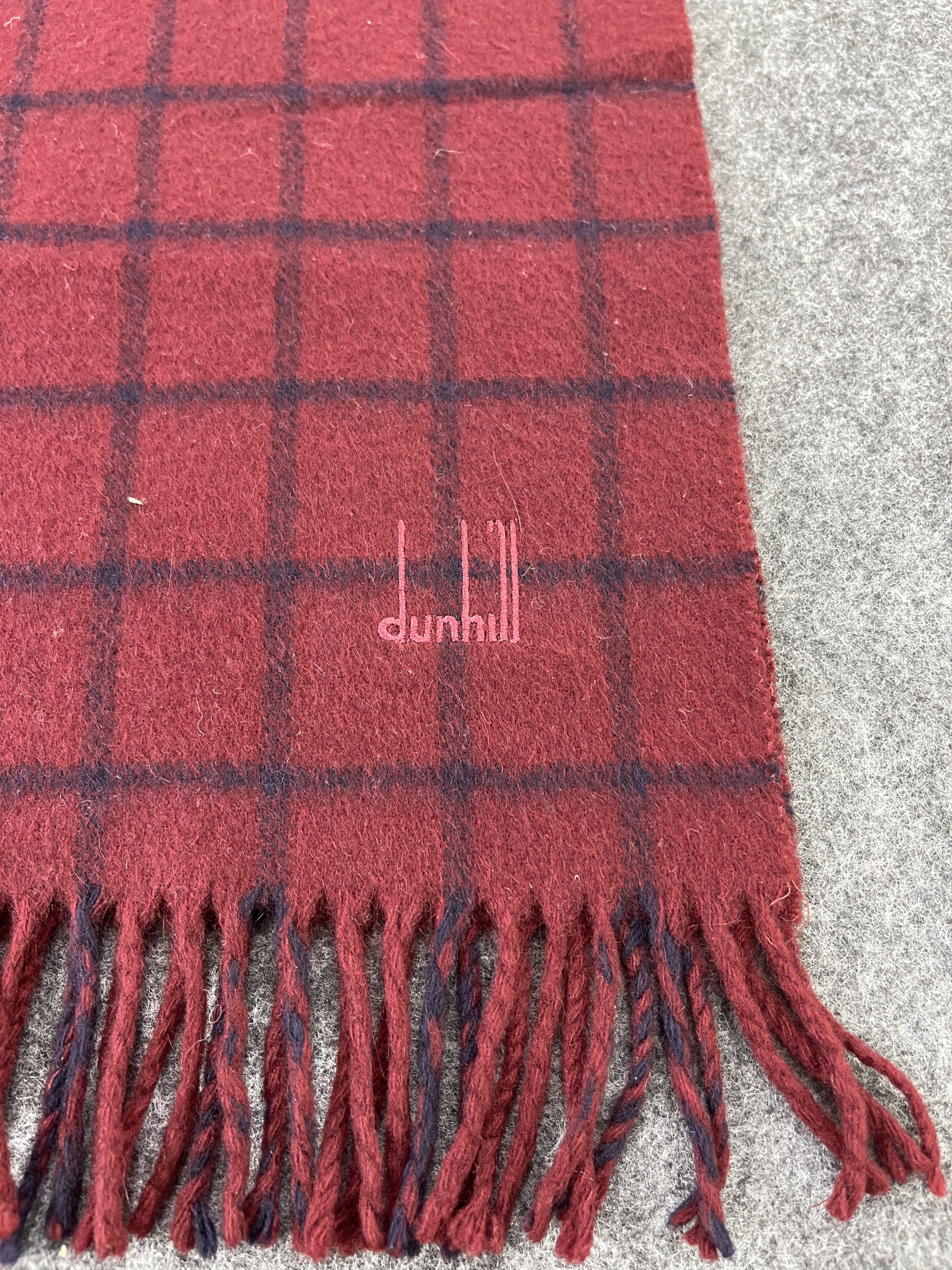 Alfred Dunhill × Vintage Dunhill Red Cashmere Scarf / Muffler / Neckwear T187 Size ONE SIZE - 7 Thumbnail