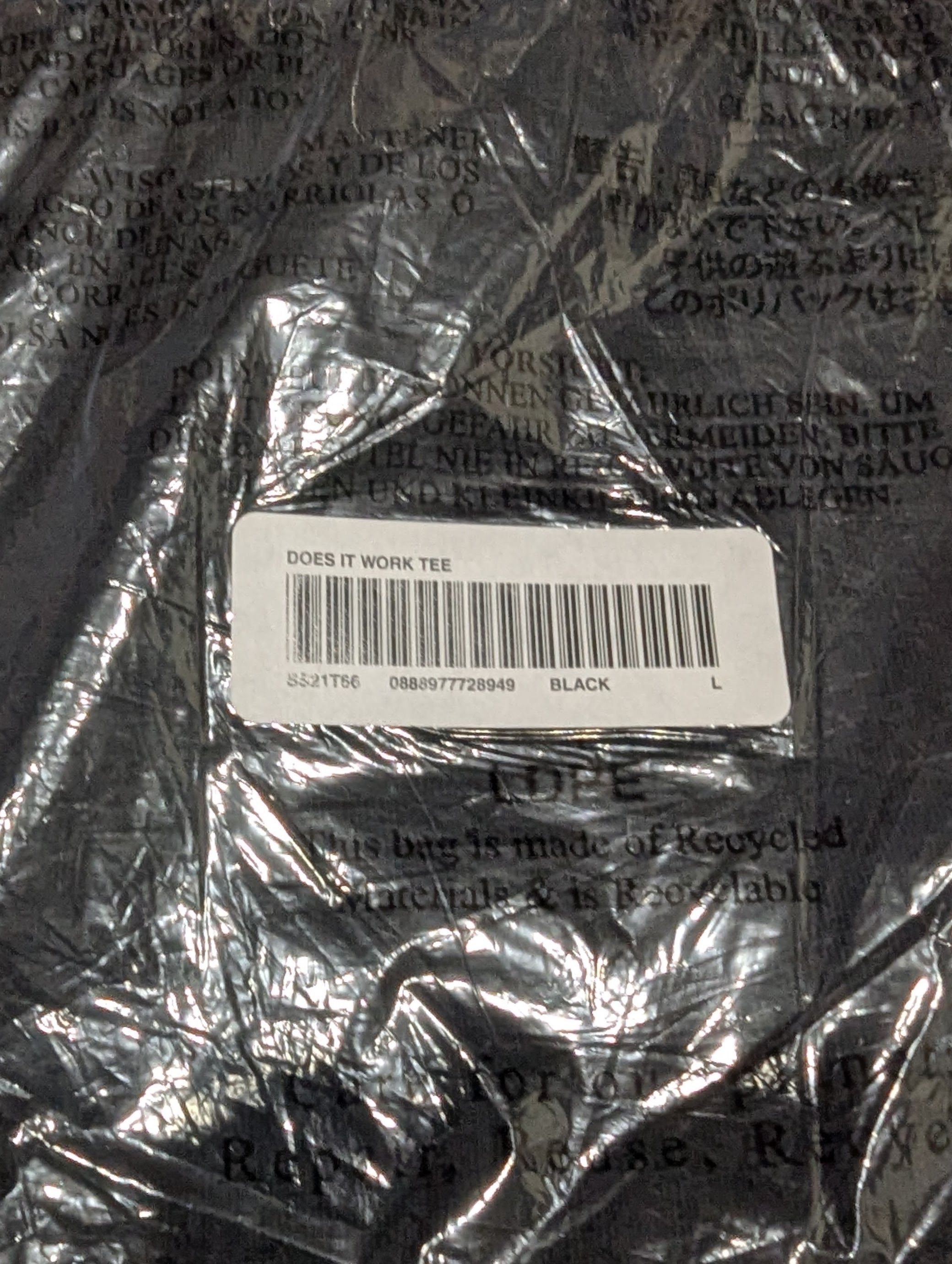 Supreme Brand New! Supreme S/S 21 Does It Work Tee (Black) Large Size US L / EU 52-54 / 3 - 7 Thumbnail
