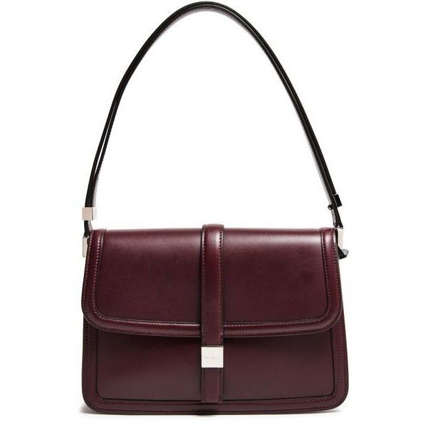 MAX MARA Bianca Bordeaux Red Shoulder Bag New And Authentic