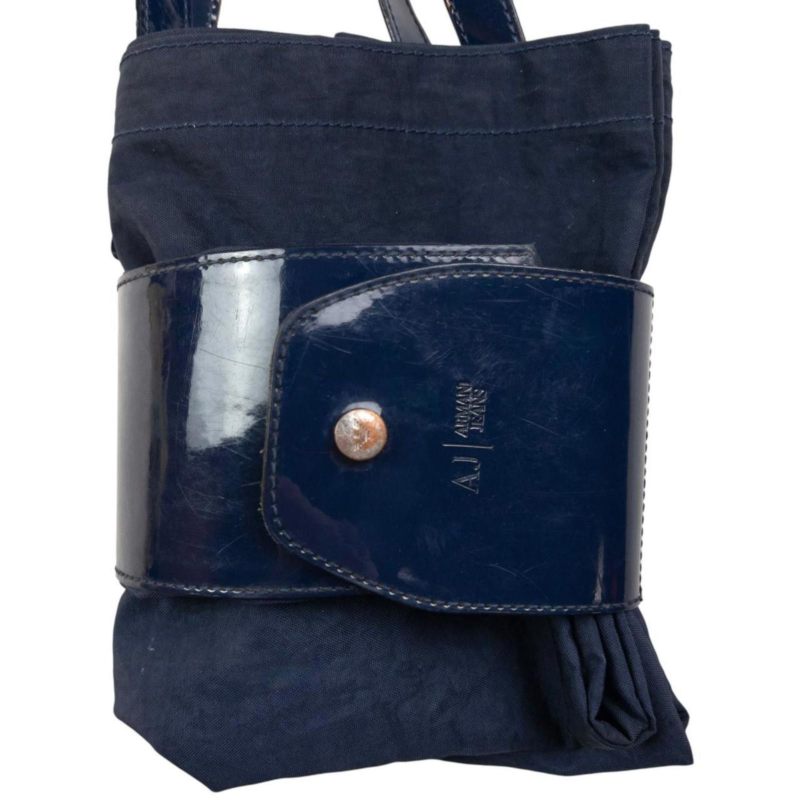 Designer Vintage Armani Jeans Foldable Shoulder Bag Size ONE SIZE - 2 Thumbnail