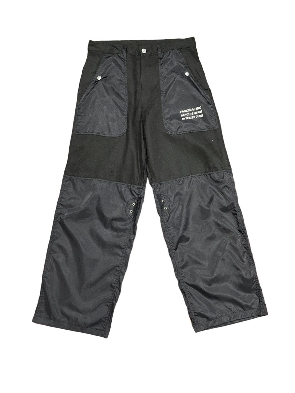 If Six Was Nine Kansai Yamamoto Futuristic Dual Nylon/Cotton Baggy Pants Size US 32 / EU 48 - 1 Thumbnail