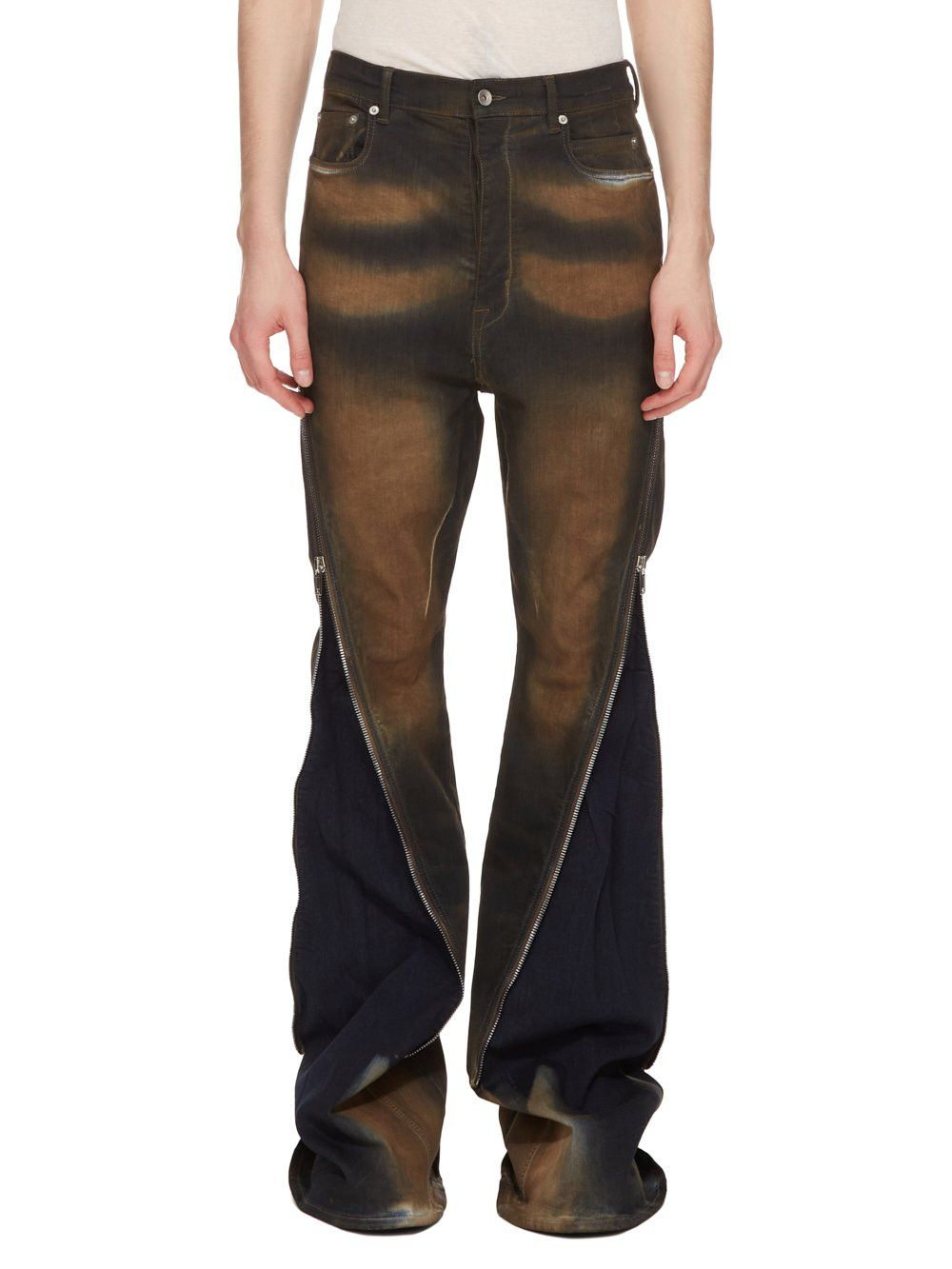 image of Rick Owens Drkshdw Bolan Banana Denim Jeans in Mud, Men's (Size 33)