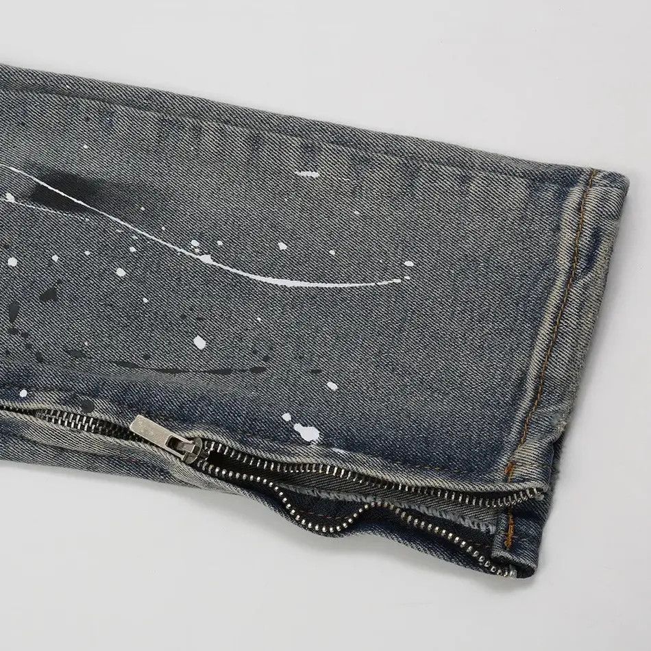 Japanese Brand × Jean Skinny Jeans Men Graphic Ripped Denim Size US 32 / EU 48 - 5 Thumbnail