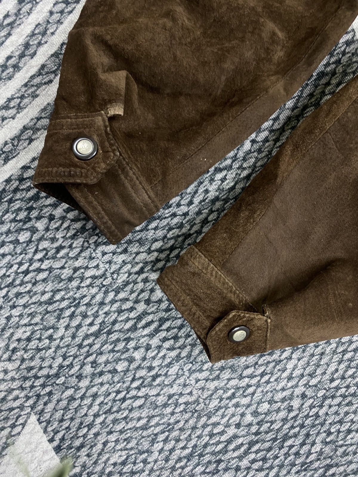 Japanese Brand Vtg Suburban Brown Suede Leather Bomber Jacket Size US M / EU 48-50 / 2 - 8 Thumbnail