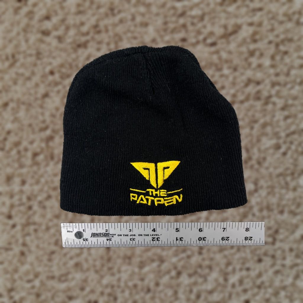 Vintage PatPen Beanie Toque Adult One Size Black Yellow Knit 100% Acrylic Cannabis Size ONE SIZE - 1 Thumbnail