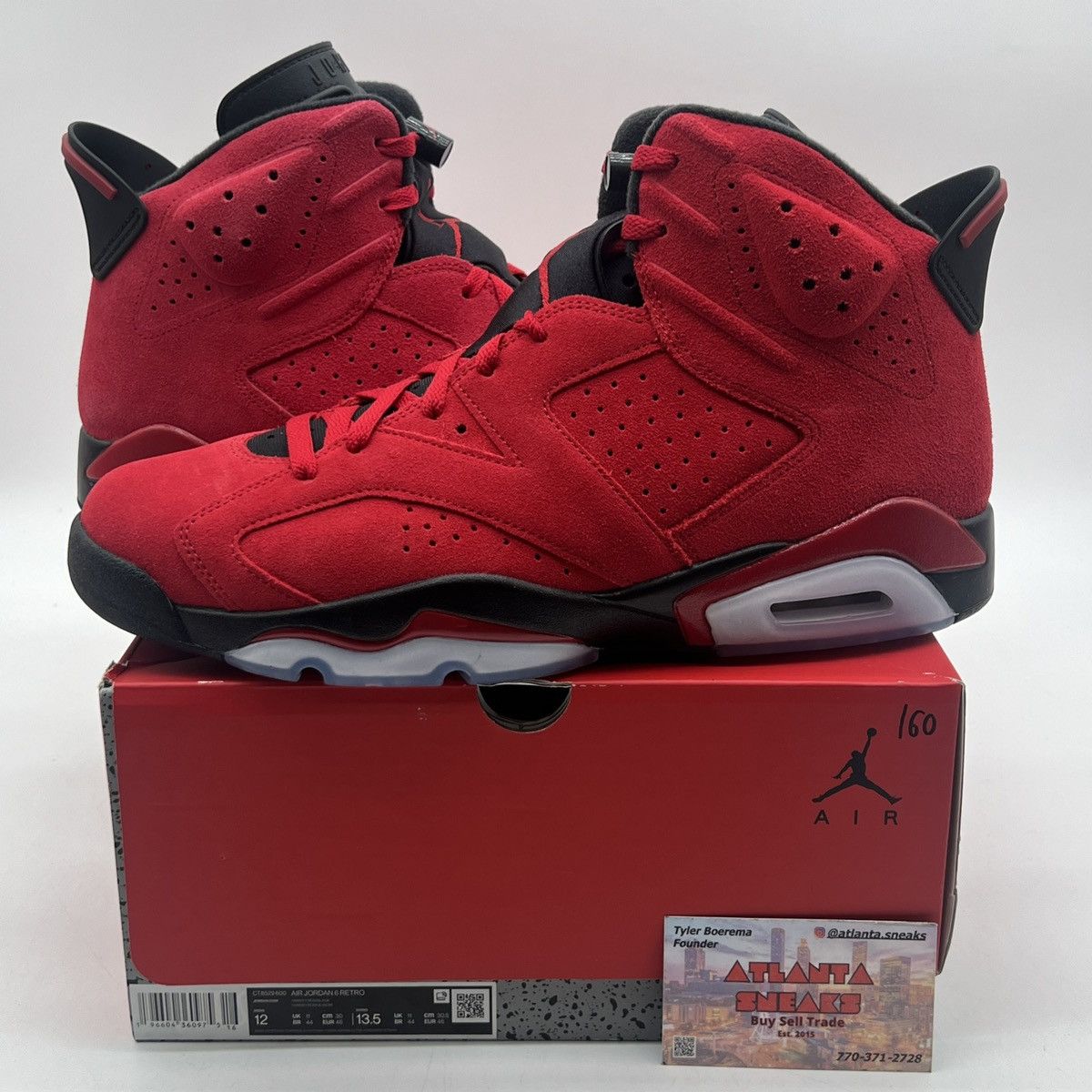 image of Air Jordan 6 Toro Bravo Shoes in Blue, Men's (Size 12)
