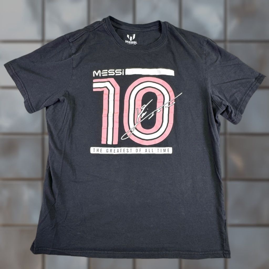 Vintage Messi Collection Shirt Mens Large Black 10 Signature GOAT Football Cotton T-Shirt Crew Neck Short Sleeve Graphic Print Mens Size US L / EU 52-54 / 3 - 1 Thumbnail