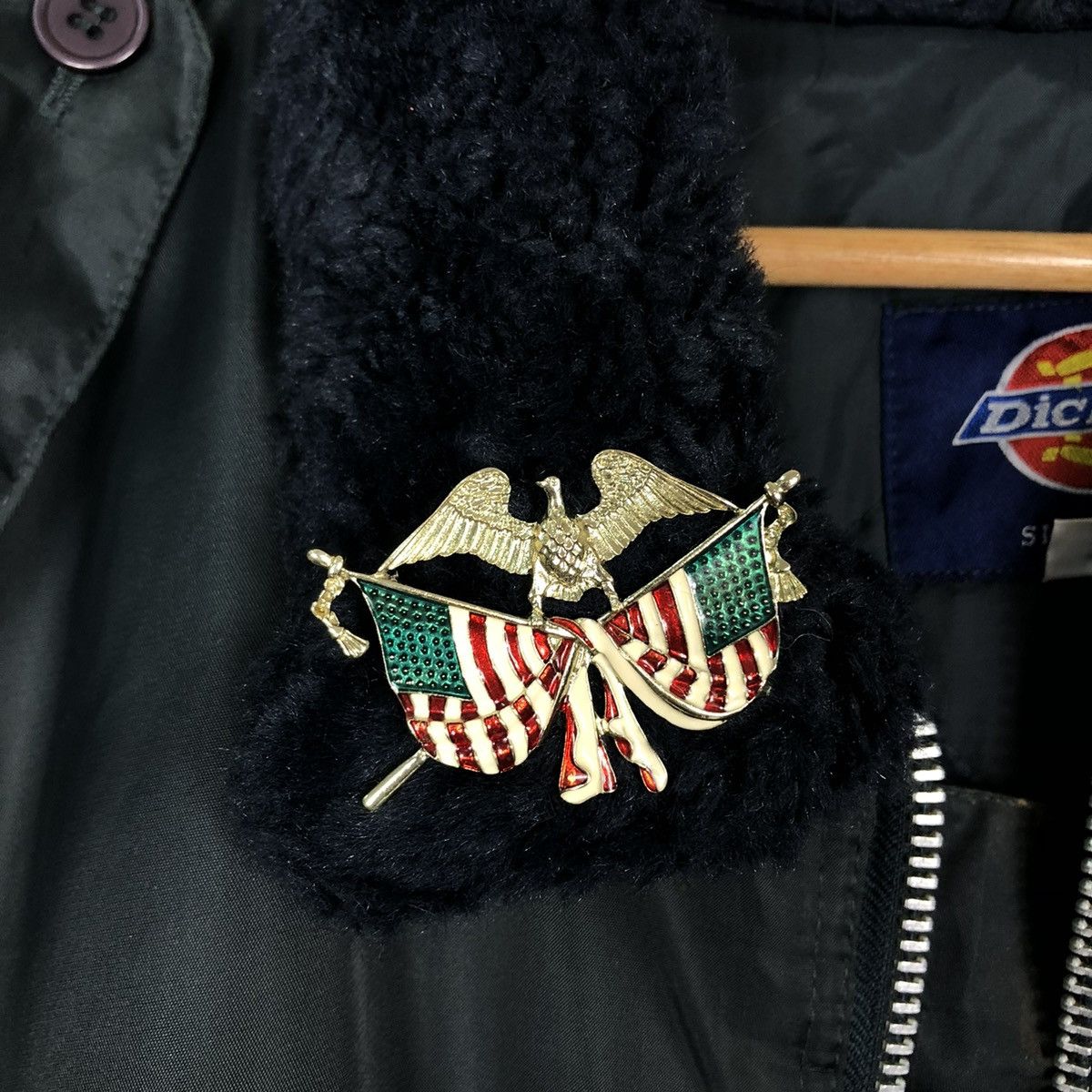 Japanese Brand 🔥VINTAGE BOMBER JACKET WORKER DICKIES MILITARY DESIGN Size US XL / EU 56 / 4 - 18 Thumbnail